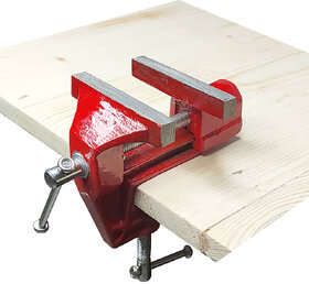 Scorpion Baby Cast Iron Fixed Base Bench Vice with Clamp (75 mm)