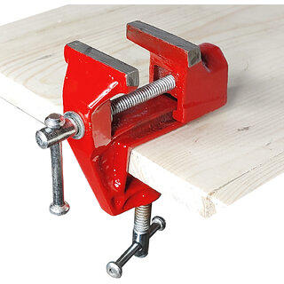 Scorpion Baby Cast Iron Fixed Base Bench Vice with Clamp (40 mm)