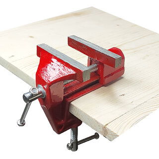 Scorpion Baby Cast Iron Fixed Base Bench Vice with Clamp (75 mm)