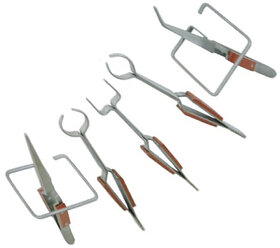 Scorpion Self -Locking/Closing Soldering Tweezers Bent , Round, Straight (Set Of 5 Pcs)