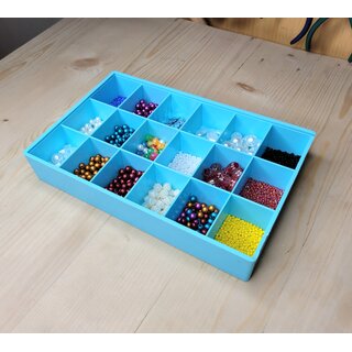 Scorpion Large Plastic Boxes With 18 Compartments Size 10.1/2x6.3/4x1.1/2 Storage Box