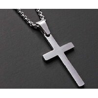 High Grade Hot Sale Simple Classic Stainless Steel Cross Pendant Silver Plated pendant