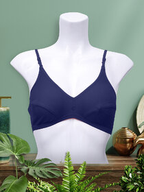 Women Flower Bra -Royal Blue  Colour