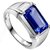 Blue Sapphire ring Original Precious Stone Astrological Purpose For Women  Men Stone Sapphire silver Plated