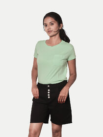 Women Black Denim Shorts