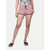 Womens Solid Elasticated Shorts- Light Pink Colour
