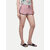 Womens Solid Elasticated Shorts- Light Pink Colour