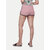 Womens Solid Elasticated Shorts- Light Pink Colour