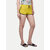 Womens solid Elasticated shorts- Yellow Colour