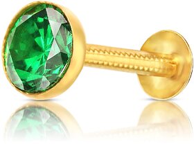 CEYLONMINE-panna gold PLATED real stone nose pin for girls  women
