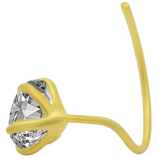 American diamond Stone,  nose ring gold plated ring