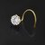 American diamond Stone,  nose ring gold plated ring
