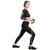 NINQ Women Polyester Lycra High Waist Solid Black Tight With Slim Look Stitching