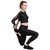 NINQ Women Polyester Lycra High Waist Solid Black Tight With Slim Look Stitching