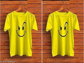 Viaan Trending Printed T-shirt For Men (Pack of 2)