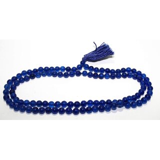 Blue mala Chain Sapphire Stone Necklace for astrology purpose