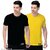 Men's Solid Plain Round Neck Tshirt (Pack of 2)
