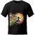 Poly Blend Black Short Sleeves Printed T-Shirt For Men