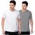 Men's Solid Plain Round Neck Tshirt (Pack of 2)