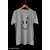 Poly Blend Grey Short Sleeves Printed Tshirts