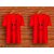 Poly Blend Red Short Sleeves Printed Tshirts (Pack of 2)