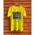 Aakash Mens Yellow Printed Polyester Round Neck T-Shirt
