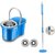 360 Degree Spin Floor Cleaning Easy Plastic Bucket Steel Mop Mop Set  (Multicolor) pack of 1
