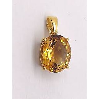 Yellow sapphire Pukhraj 100 Original Gemstone pandents Sapphire Brass Pendant Gold-plated Stone Pendant