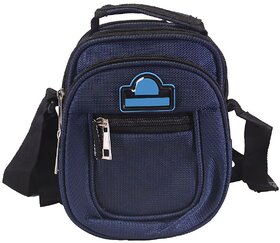 Blue Solid Messenger Bag - 02
