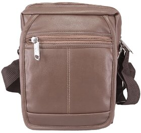 Brown Solid Messenger Bag - 10