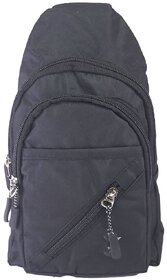 Black Solid Messenger Bag - 27