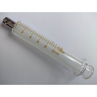 Veterinary Glass Syringe Metal Luer lock10 ml - Interchangable Borosilicate Glass Syringe BIRDS' PARK