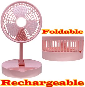 with Light Mini Table Rechargeable Fan - 22