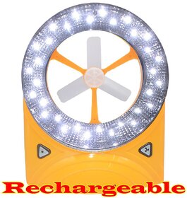 Mini Table Rechargeable Fan with Light - 13
