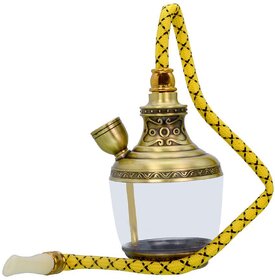 Gold 15 cm Glass Bong - Pack of 1 - 14