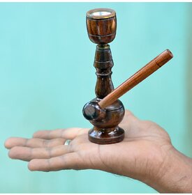 Brown 14 cm Wooden Bong - Pack of 1 - 57 A