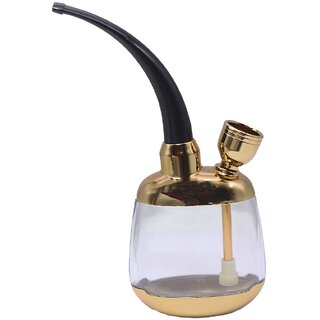Gold 16 cm Glass Bong - Pack of 1 - 11