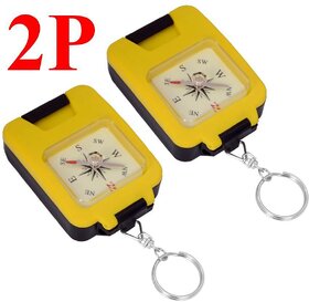 2 Piece Military Hiking Camping Lens Magnetic Compass - 41