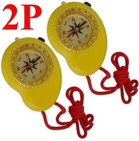 2 Piece Military Hiking Camping Lens Magnetic Compass - 36