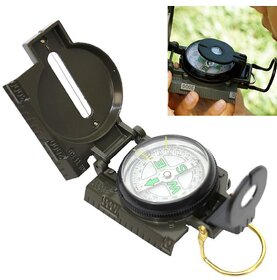 3 in 1 Military Hiking Camping Lens Lensatic Magnetic Compass Metal - 13