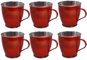 Steel Double Walled Tea Cup 90 ml ( Pack of 6 ) - 08