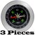 3 Pieces 6cm Military Magnetic Compass - 39