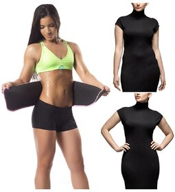 Waist Trimmer Belt Back Support Weight Loss Abdominal Support Free Size - 23