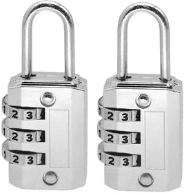 2 Pieces 3 Digit Own Password Travel Resettable Combination Security Padlock - 13