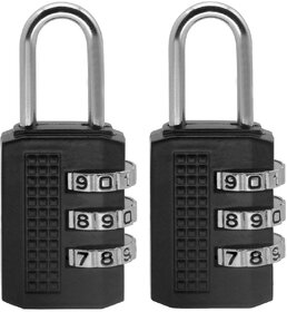 2 Pieces 3 Digit Own Password Travel Resettable Combination Security Padlock - 12
