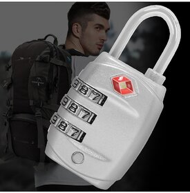 3 Digit TSA Travel Sentry Approved Own Password Bag Travel Resettable Lock Combination Security Padlock - 17