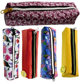 5 Pieces Pencil Box Pouch Cases - 5P D