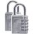 Metal 2 Pieces 4 Digit Own Password Bag Travel Resettable Lock Combination Security Padlock - 27