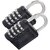 Metal 2 Pieces 4 Digit Own Password Bag Travel Resettable Lock Combination Security Padlock - 4