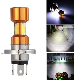 H4 AC/DC CSP 1860 Chip LED Motorcycle Headlight Bulb - HS1/9003 White 18W 1600LM (BIKE HEADLIGHT 6 LED)